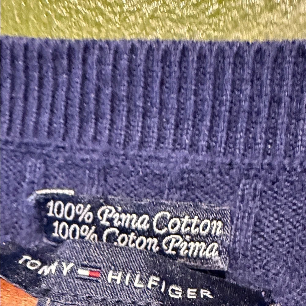 Tommy Hilfiger Women's Blue Cable Knit Sweater - Picture 3 of 6